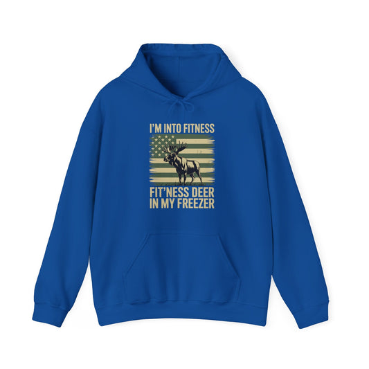 Hunting Im Into Fitness Fit Ness Deer Freezer Men Women Hoodie
