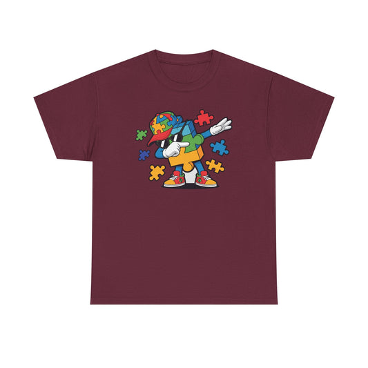 Dabbing Puzzle Autism Awareness T-Shirt