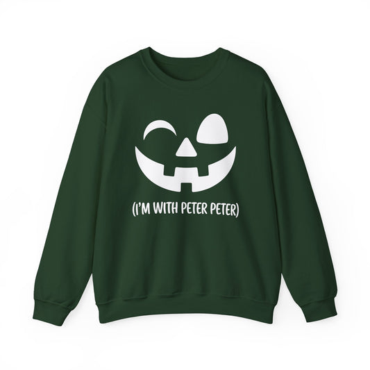 Im With Peter Couple Halloween Adult Eater Pumpkin Sweatshirt