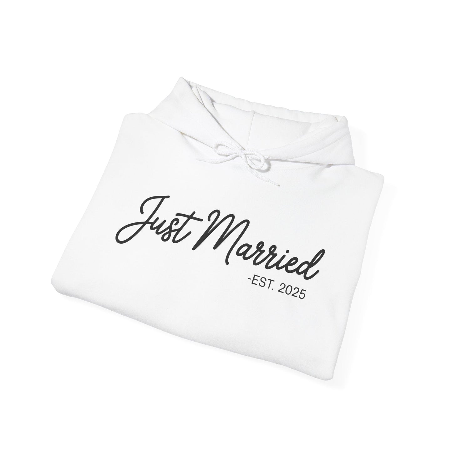 Just Married 2025 Honeymoon Wedding Couples Fiancee Hoodie
