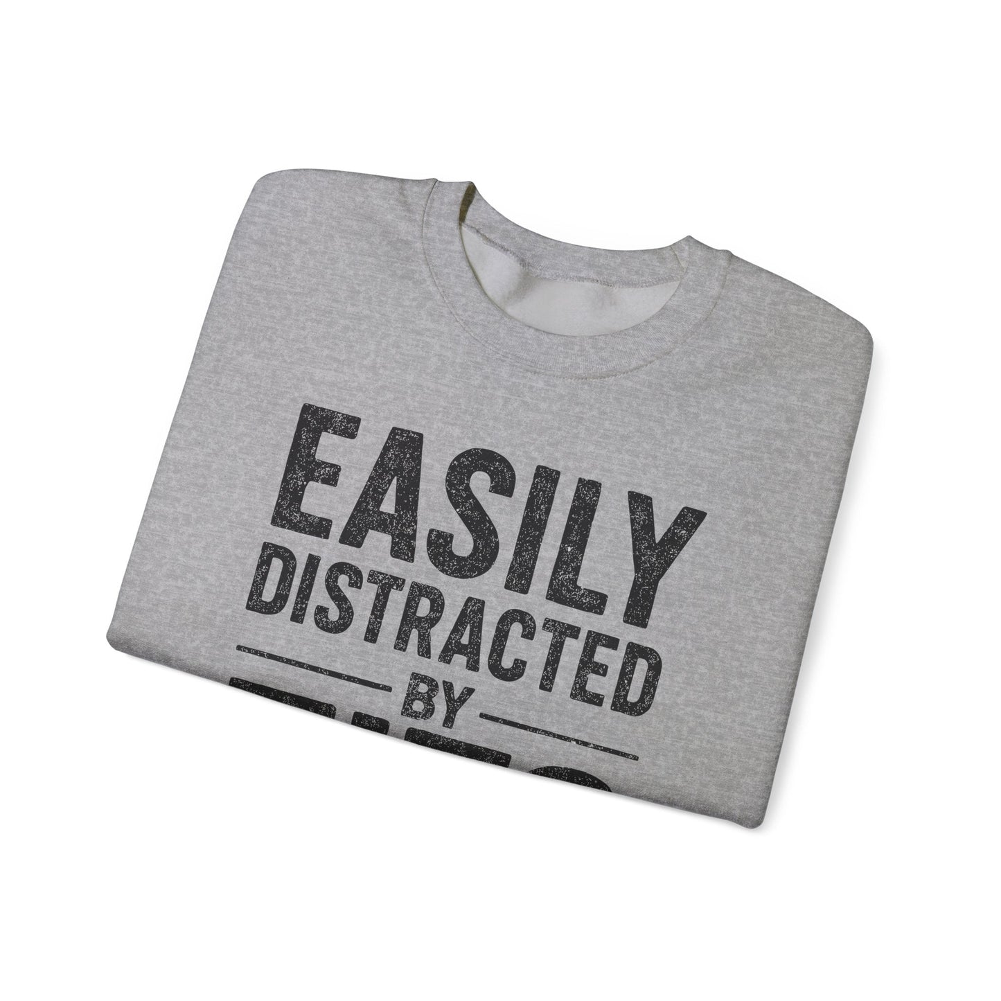 Men's Easily Distracted By Tits and Tacos Adult Humor Gift Sweatshirt