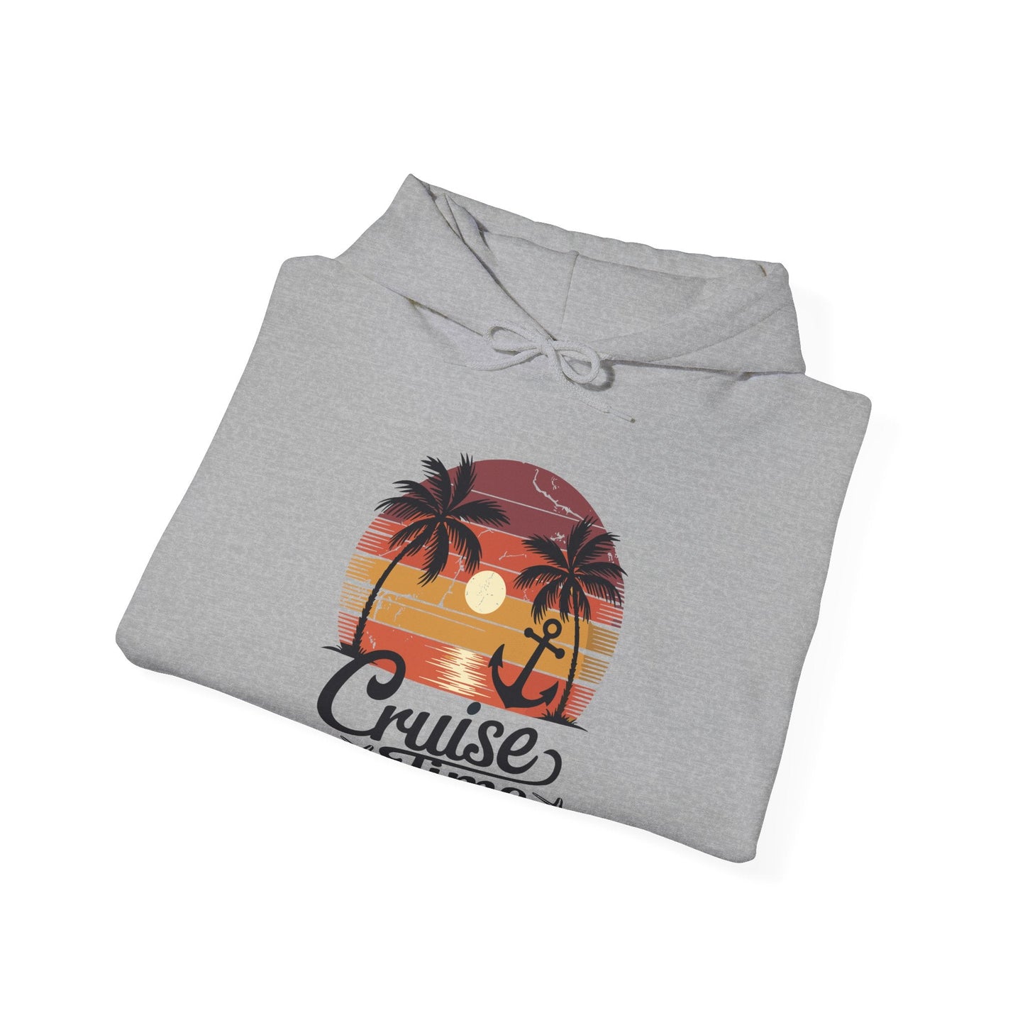 On Cruise Time Coconut Tree Graphic Summer Vacation Cruising Hoodie