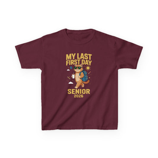 My Last First Day Senior 2026 Cat Back to School Cool Class T-Shirt