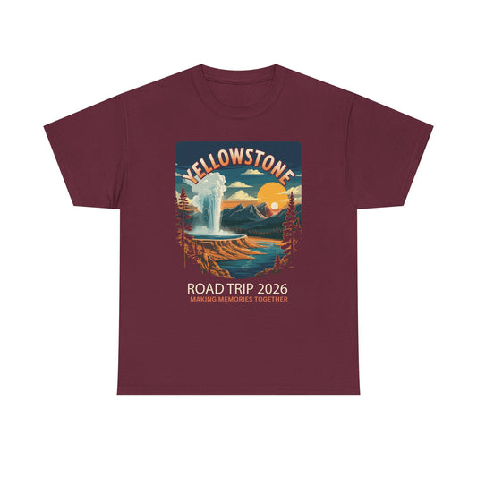 Yellowstone Family Road Trip 2026 National Park Outdoor T-Shirt