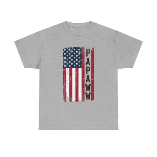 Papaw Grandpa US American Flag Shirt Grandfather Day T-Shirt