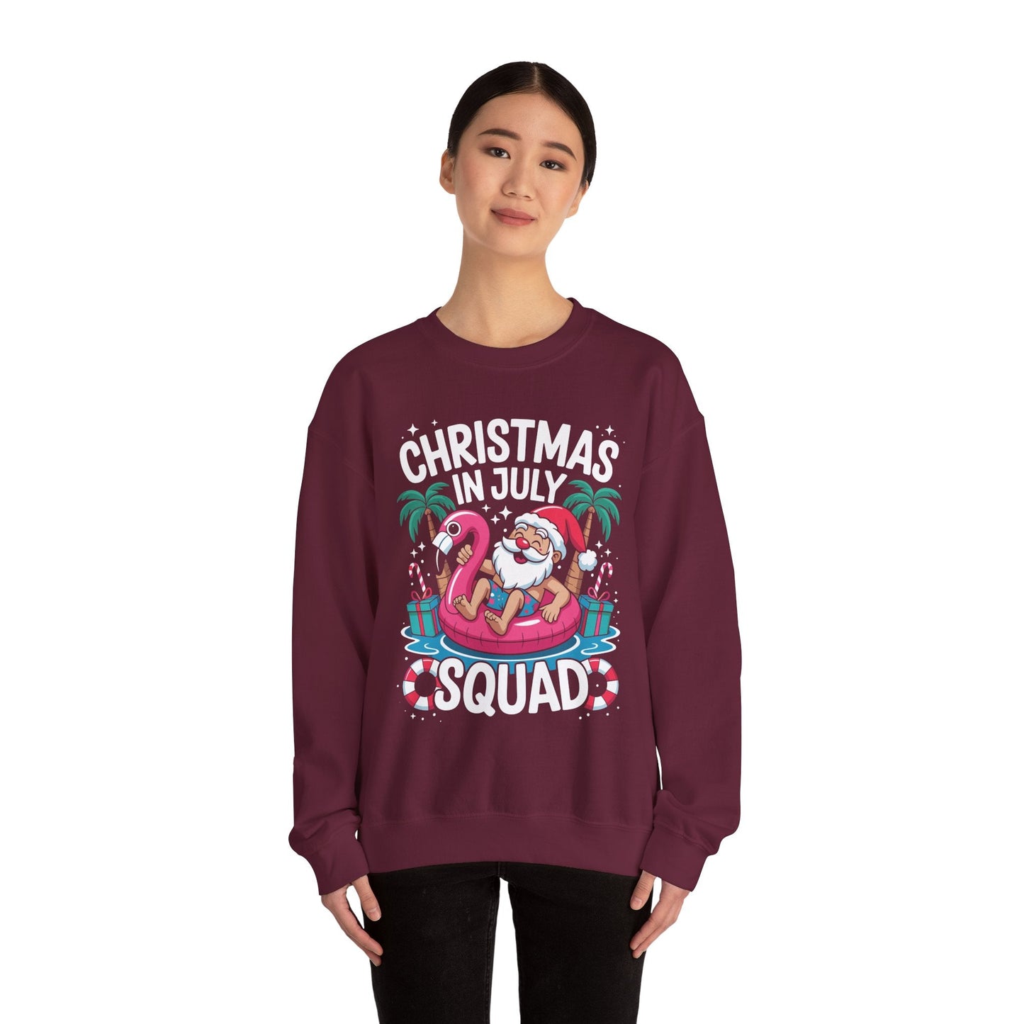 Christmas In July 2025 Squad Summer Beach Vacation Xmas Cool Sweatshirt