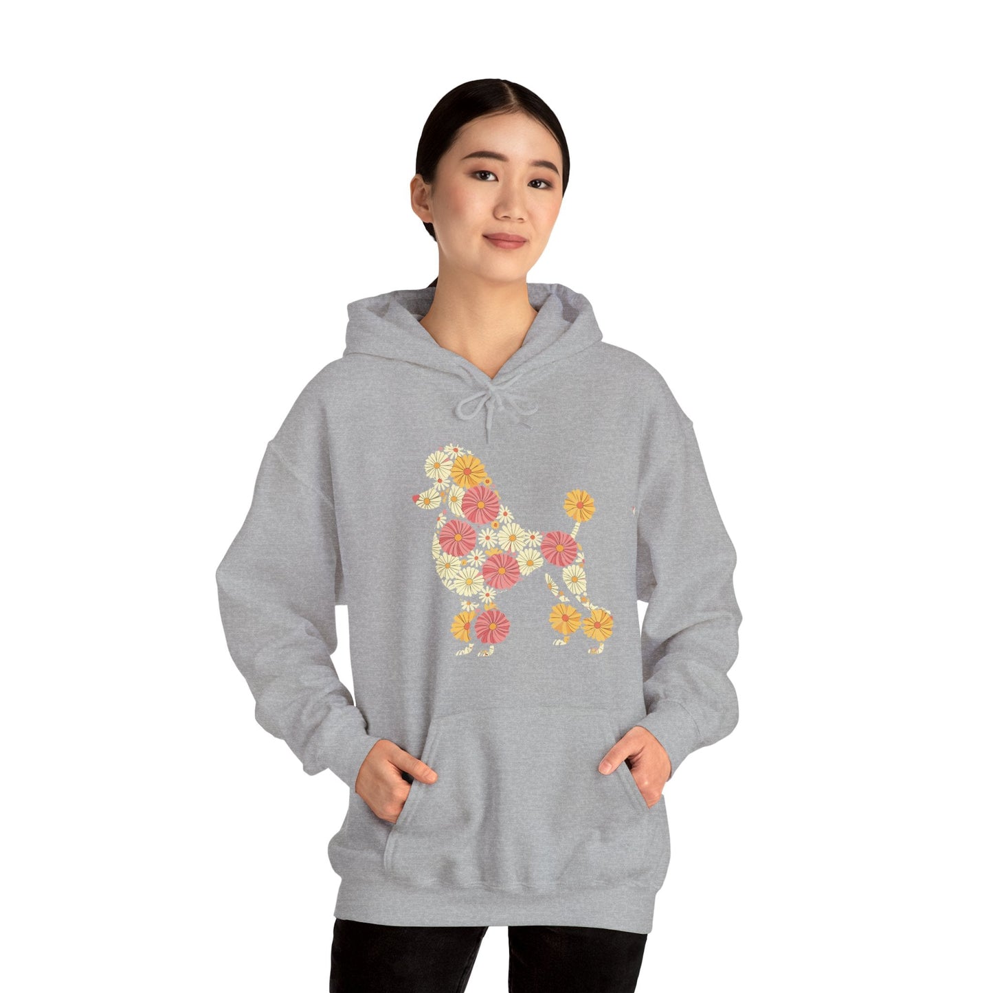Funny Floral FLower Poodle Mom Grandma Womens Mothers Day Hoodie