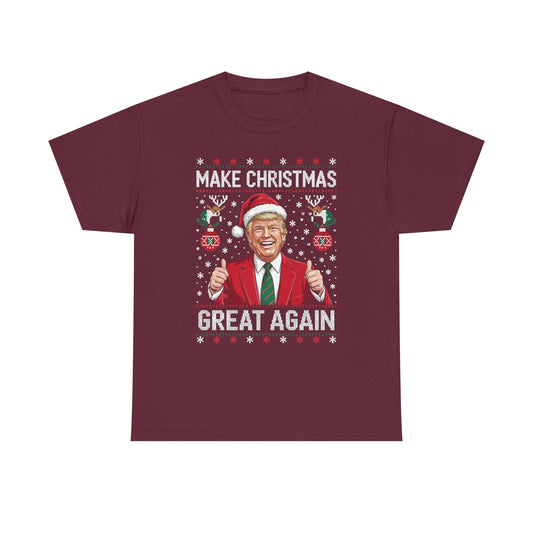 Funny Trump Make Christmas Great Again Xmas Pajamas Ugly T-Shirt