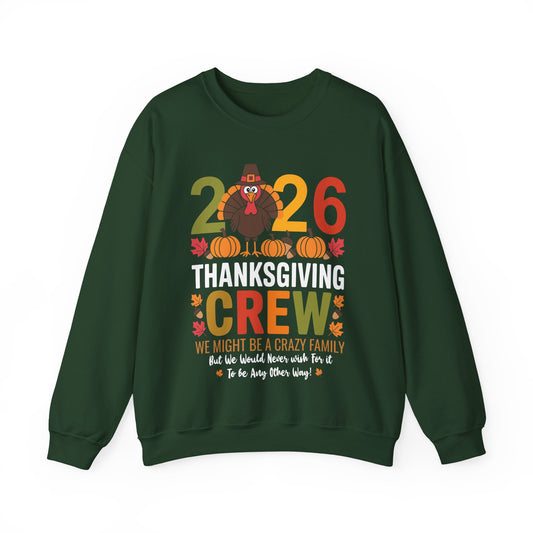 Family Thanksgiving 2026 Thanksgiving Crew Turkey Matching Sweatshirt