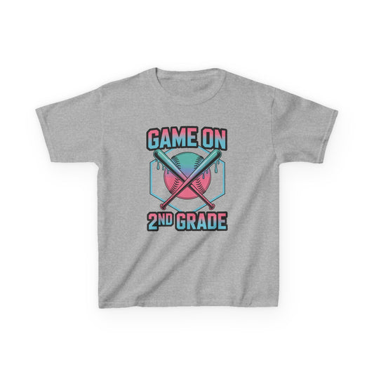 2nd Grade Back to School Baseball Drip Ice Cream Game On Kid T-Shirt