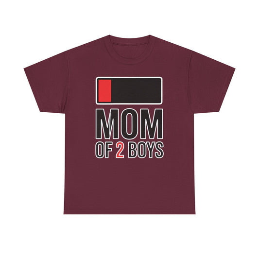 Mom of 2 Boys Gift from Son Mothers Day Birthday Women T-Shirt