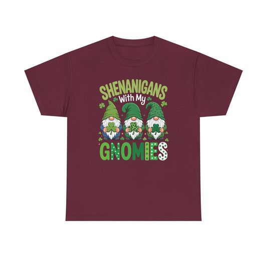 Shenanigans with My Gnomies Leopard Plaid St Patricks Women T-Shirt