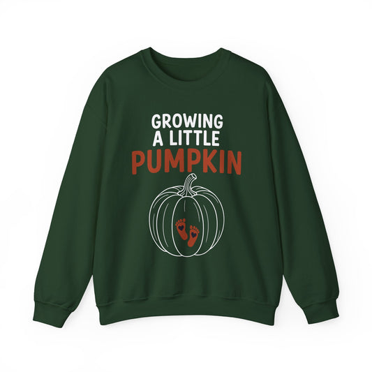 Growing A Little Pumpkin Fall Thanksgiving Baby Bump Wife Sweatshirt