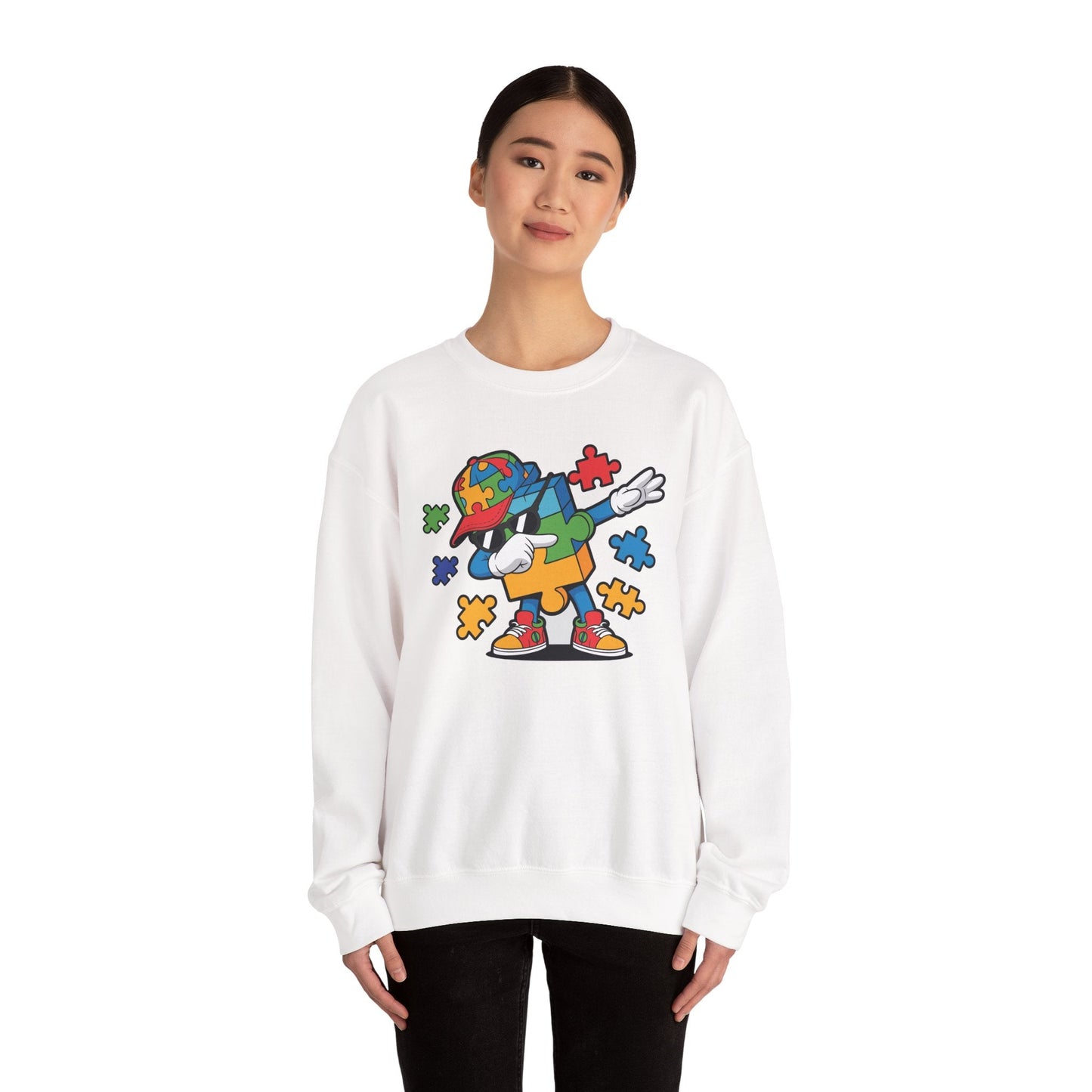 Dabbing Puzzle Autism Awareness Sweatshirt