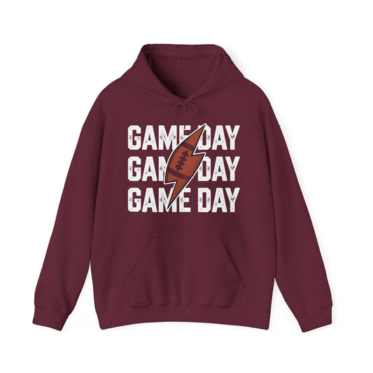 Vintage Game Day Football Lightning Bolt Funny Team Sport Hoodie