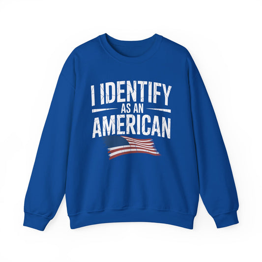 I Identify as an American No Identity Politics USA Sweatshirt