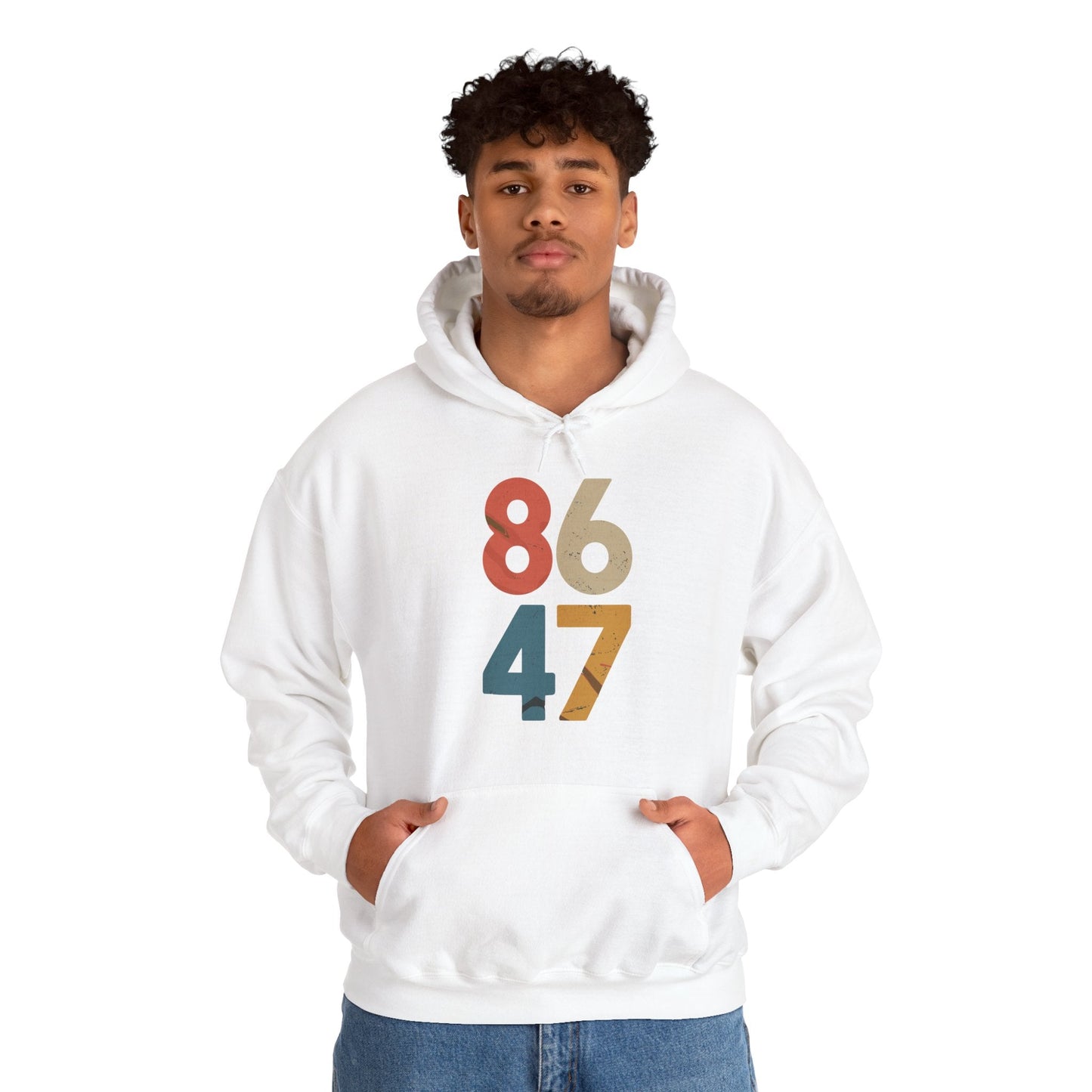 Classic Vintage 80s Style 86 47 Anti Trump Hoodie