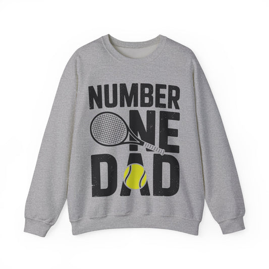 Tennis Dad Number One Daddy with Tennis Sayings Fathers Day Sweatshirt