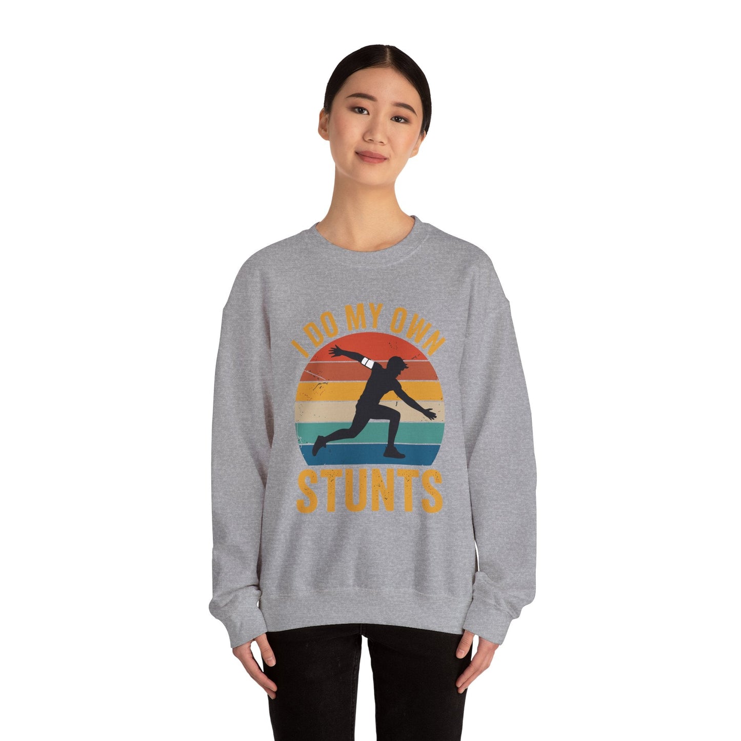 Funny I Do All My Own Stunts Broken Bones Sweatshirt
