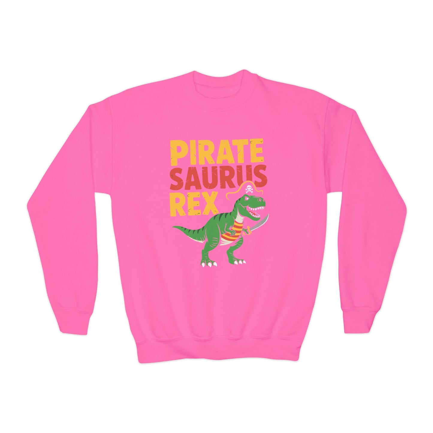 Pirate Saurus T-Rex Dinosaur Funny Halloween Costume Boys Sweatshirt
