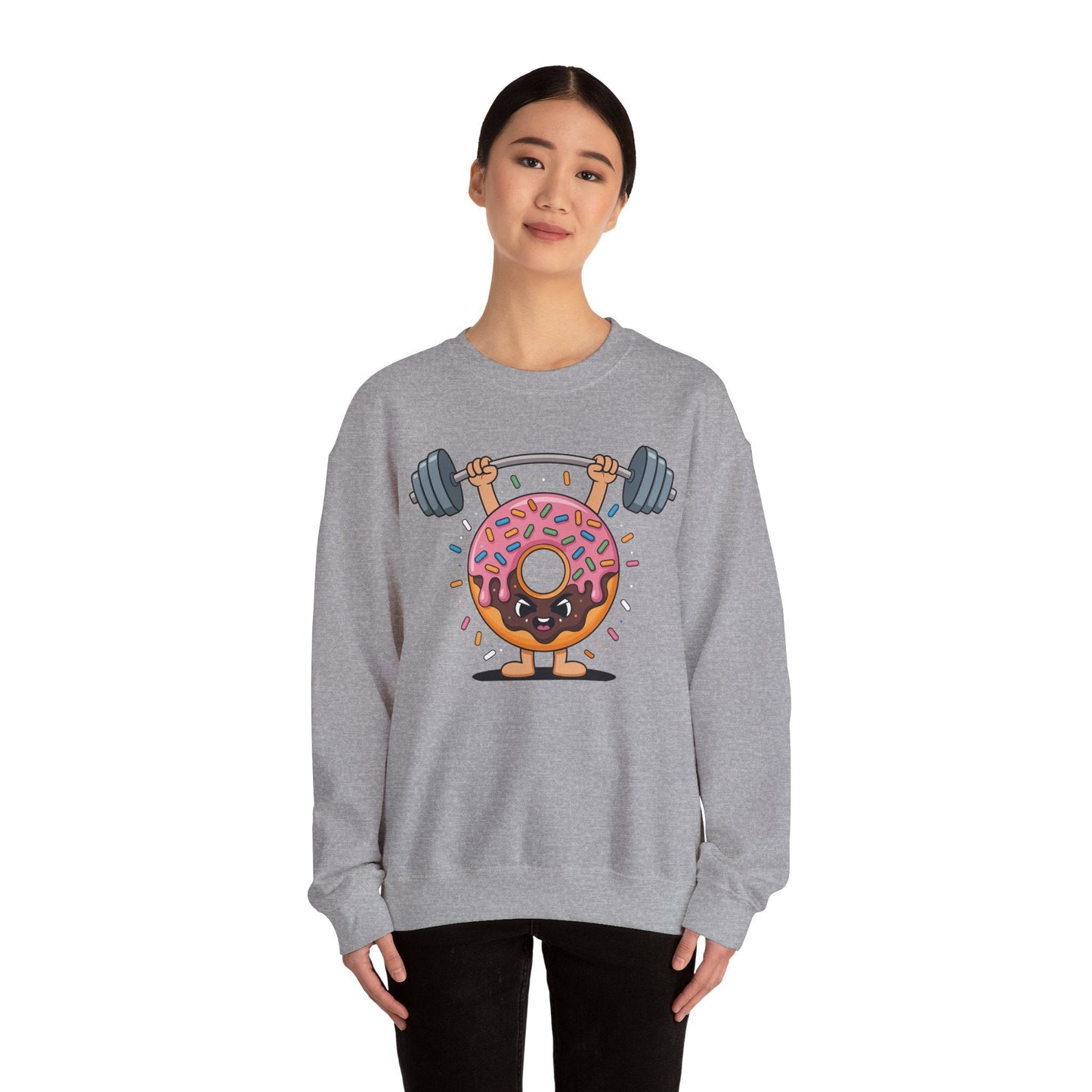 Funny Weightlifing Fitness Workout Gym Donut Lover Sweatshirt