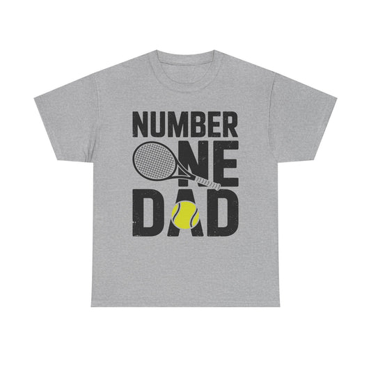 Tennis Dad Number One Daddy with Tennis Sayings Fathers Day T-Shirt