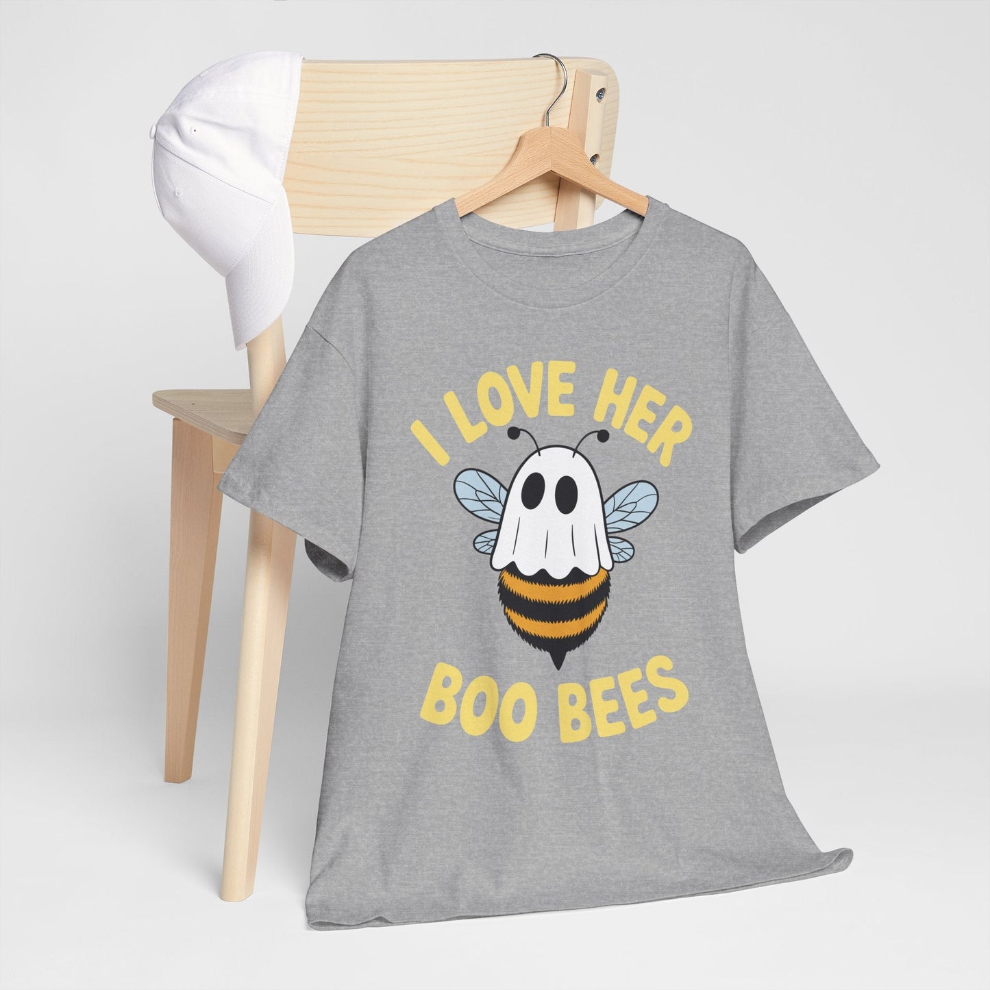 I Love Her Boo Bees Couples Halloween Adult Costume His Men T-Shirt