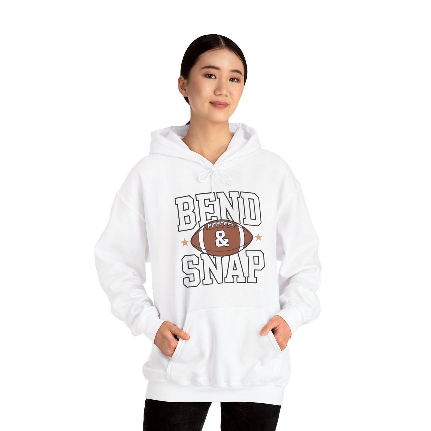 Funny Game Day Touchdown Season Cute Bend and Snap Football Hoodie