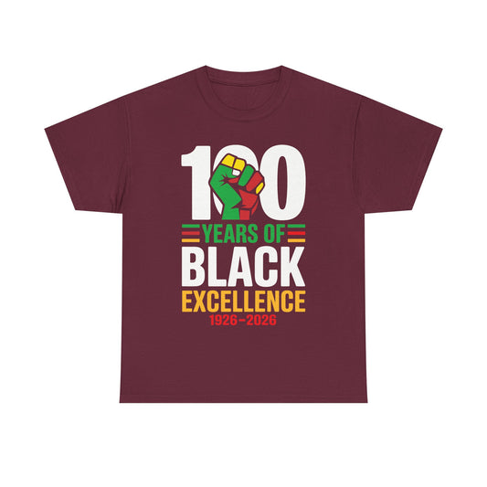 100 Years of Black Excellence Centennial Black History Month T-Shirt