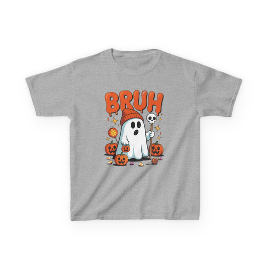 Bruh Ghost Halloween Cute Ghost Trick Or Treat Candy Kids T-Shirt
