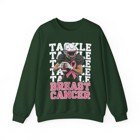 Tackle Football Breast Cancer Awareness Pink Ribbon Sweatshirt