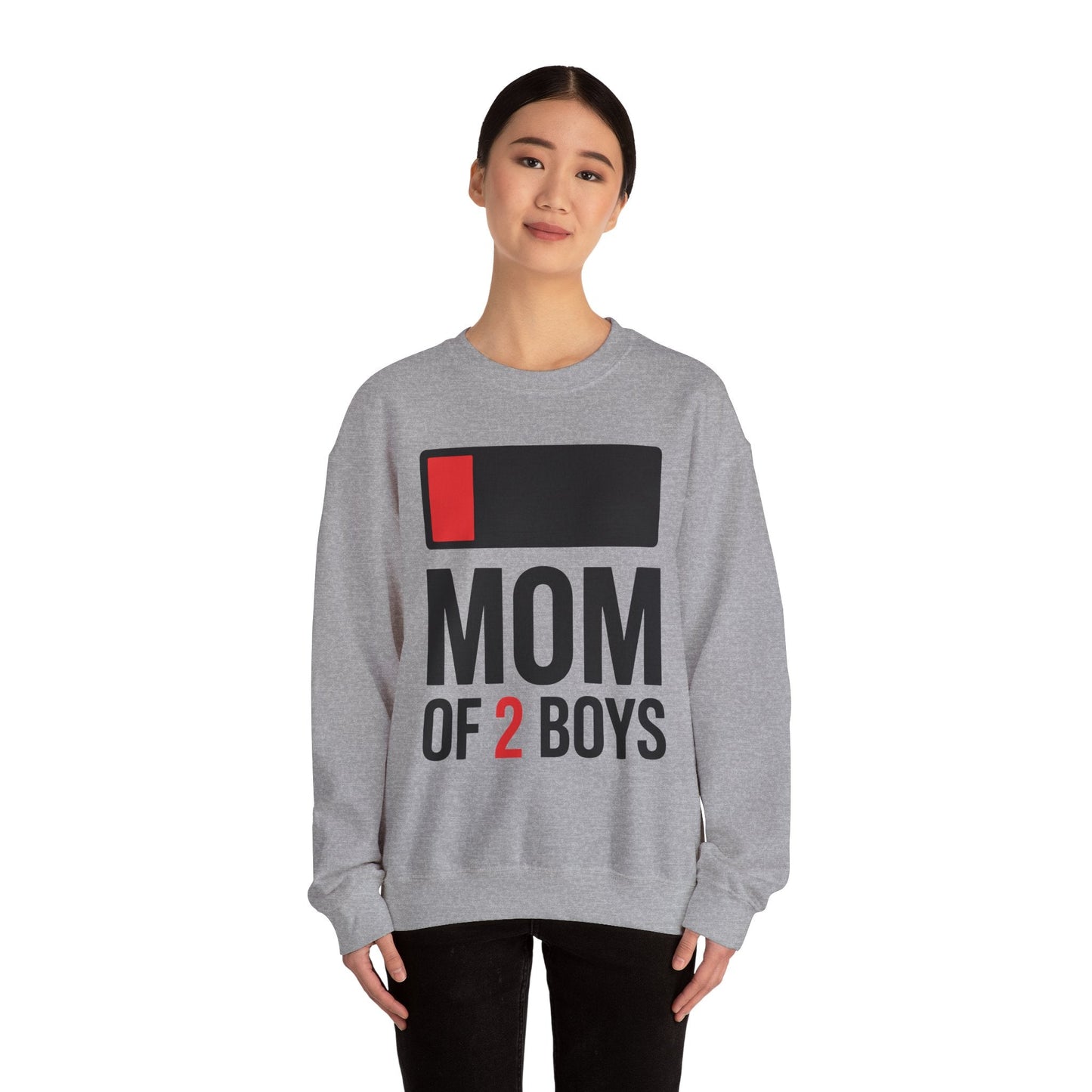 Mom of 2 Boys Gift from Son Mothers Day Birthday Women Sweatshirt