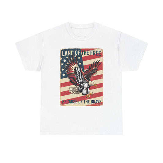 America Eagle Land of the Free Because of the Brave T-Shirt