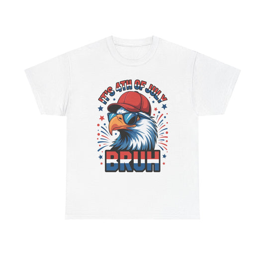 Bruh 4th Of July Boys Kids Fourth Of July Bald Eagle T-Shirt