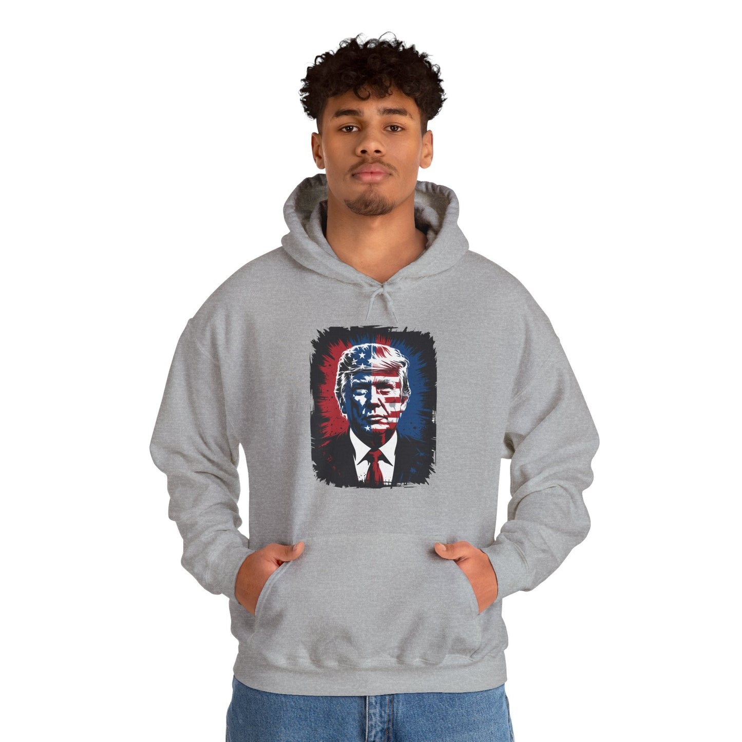 President Trump Portrait 4th July Hoodie