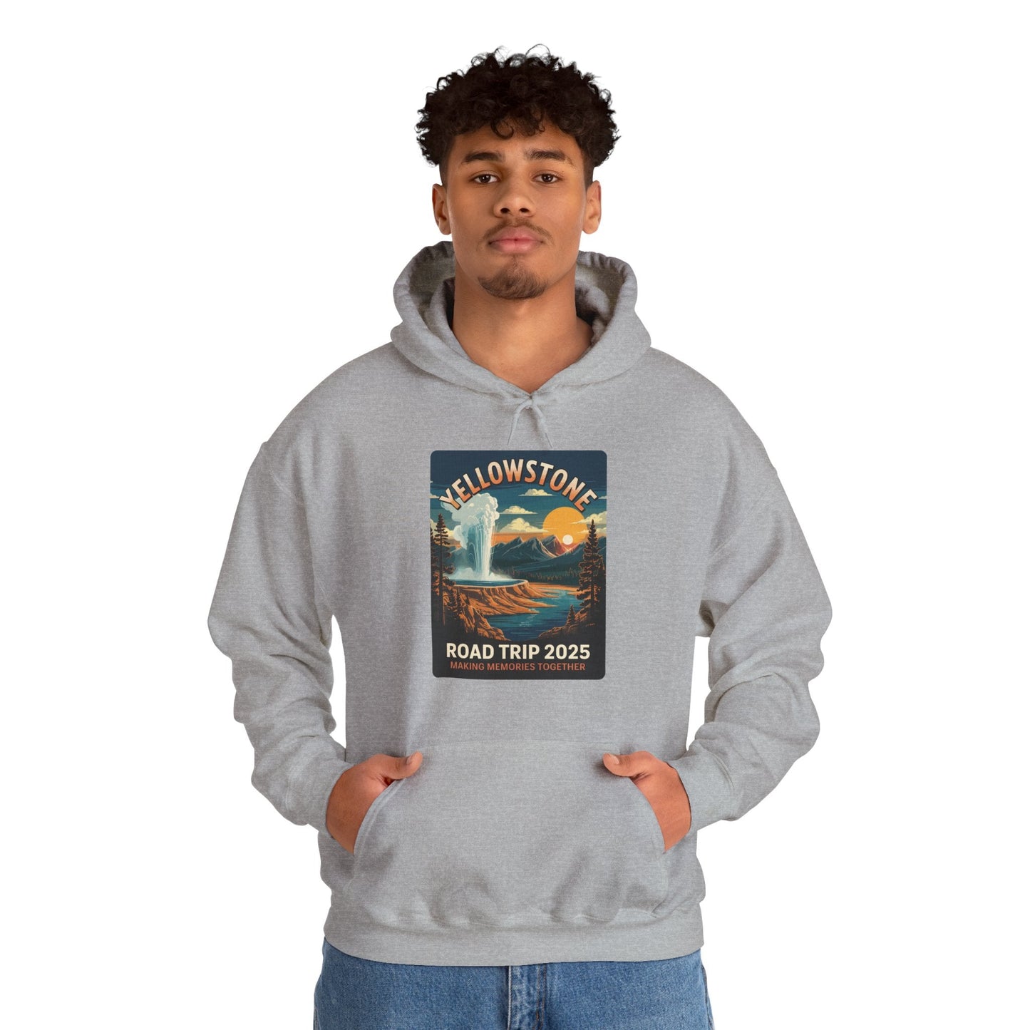 Yellowstone Family Road Trip 2025 National Park Outdoor Hoodie