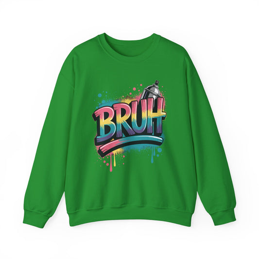Bruh Graffiti Funny Saying Street Art Meme Men Boys Kids Sweatshirt