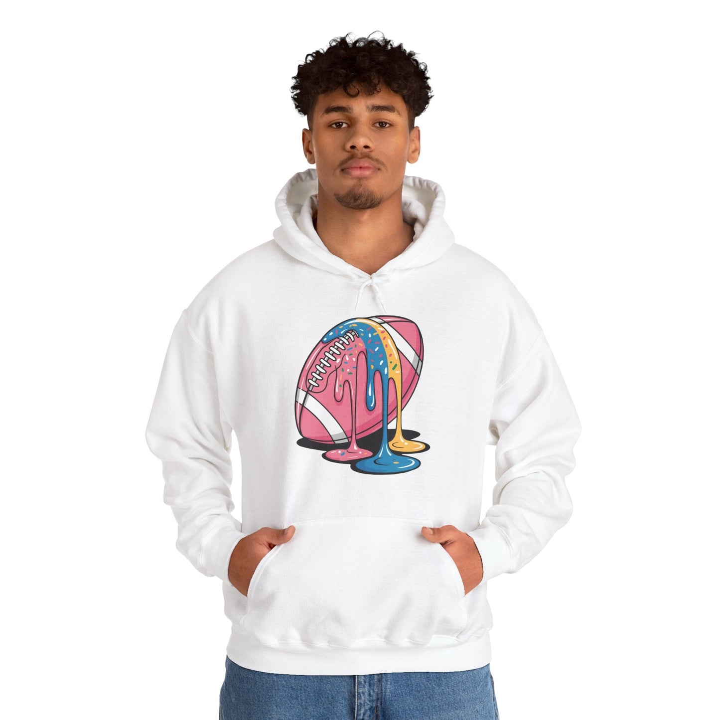 Football Drip For Lineman WR QB RB Ice Cream Sprinkles Hoodie