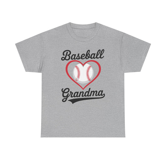 Baseball Grandma Shirt Women Baseball Heart Mothers Day T-Shirt