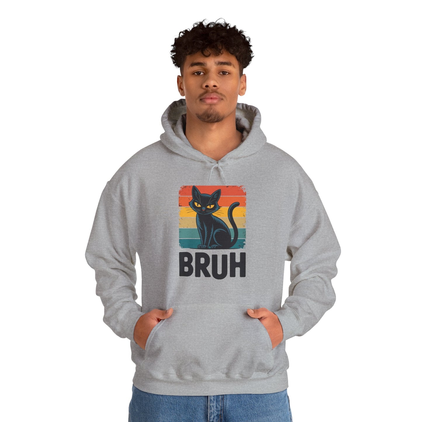 Funny Cat Bruh For Teens Boys Girls Men Women Meme Graphic Hoodie
