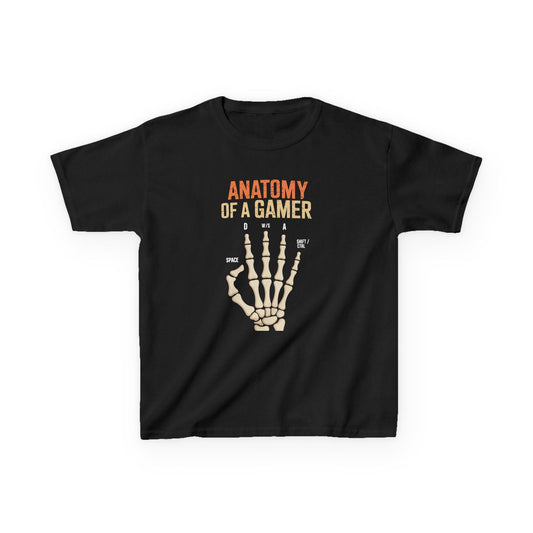 Funny Anatomy Of A Gamer Skeleton Hand Boys Kids Teens T-Shirt