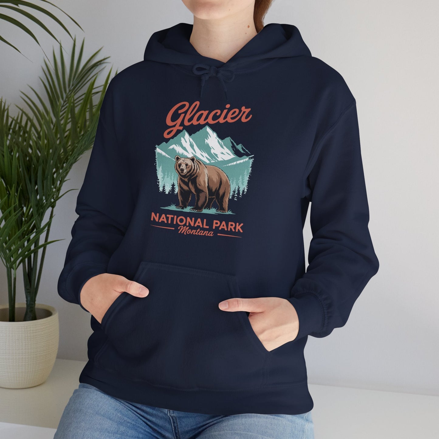 Glacier National Park retro Hoodie