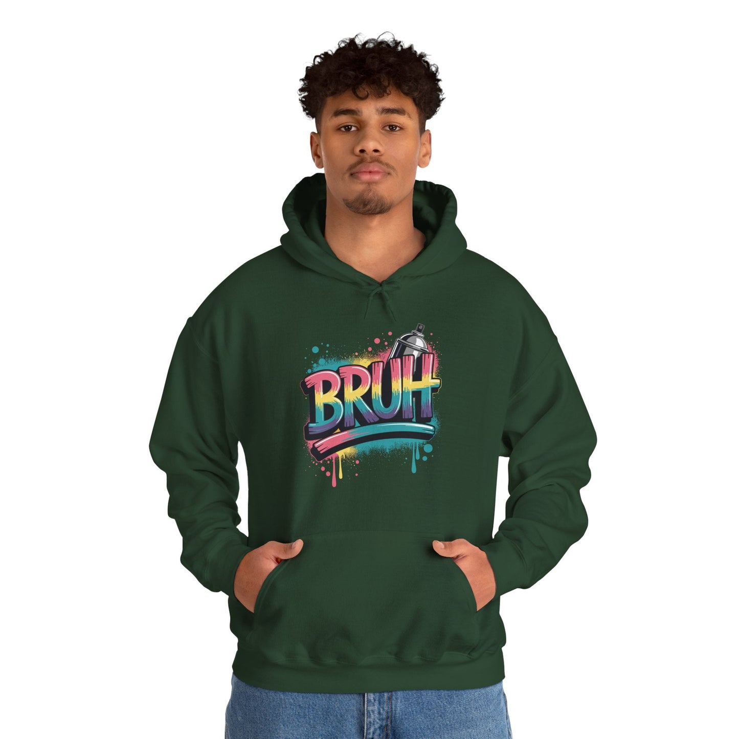 Bruh Graffiti Funny Saying Street Art Meme Men Boys Kids Hoodie