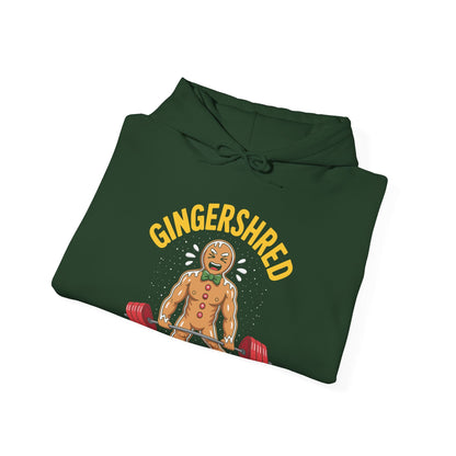 Funny Gingershred Gingerbread Man Gym Bodybuilding Christmas Hoodie