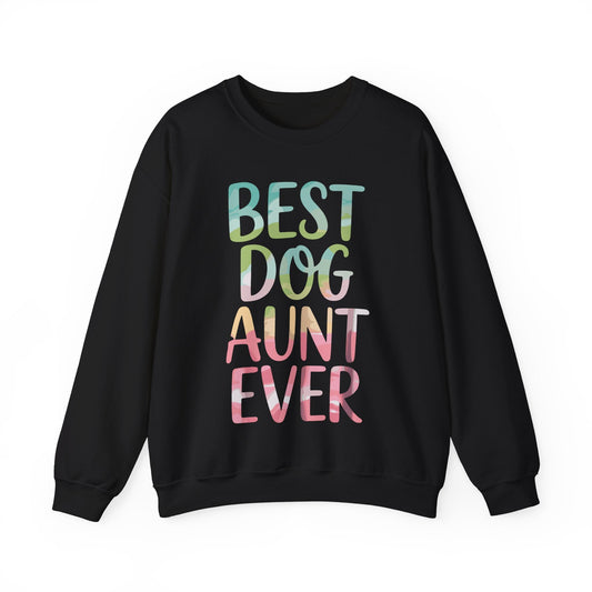 Best Dog Aunt Ever Shirt Women Dog Lover Auntie Mothers Day Sweatshirt