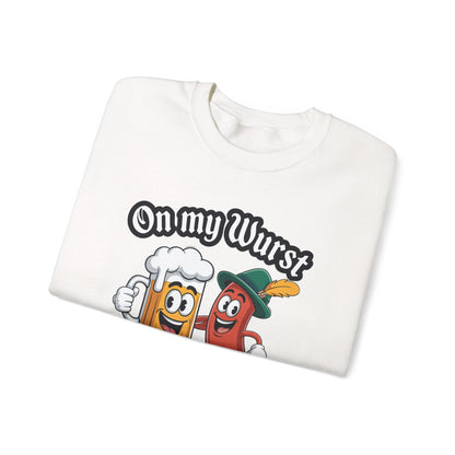 Oktoberfest On My Wurst Behaviour German Beer Sausage Adults Sweatshirt