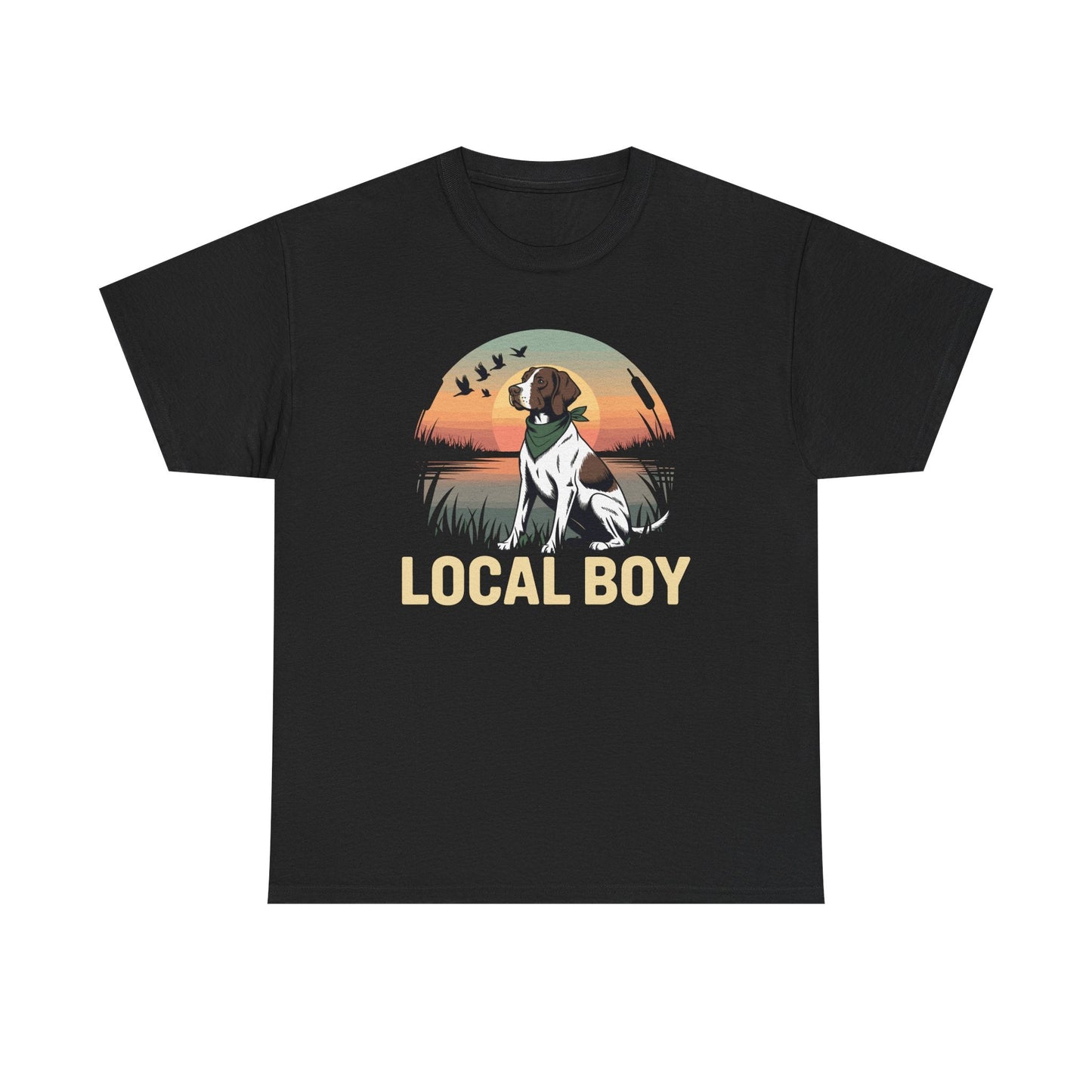 Local Boy Hunting Dog Vintage Sunset Hunting Season T-Shirt