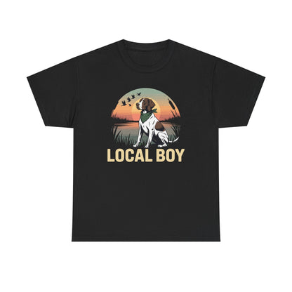Local Boy Hunting Dog Vintage Sunset Hunting Season T-Shirt