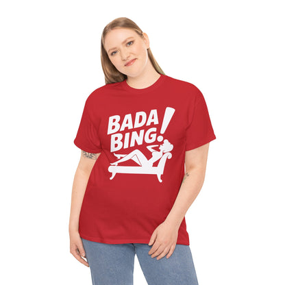 Funny Vintage Bada Sarcastic Bing Retro Sexy Girl Bada Bam T-Shirt