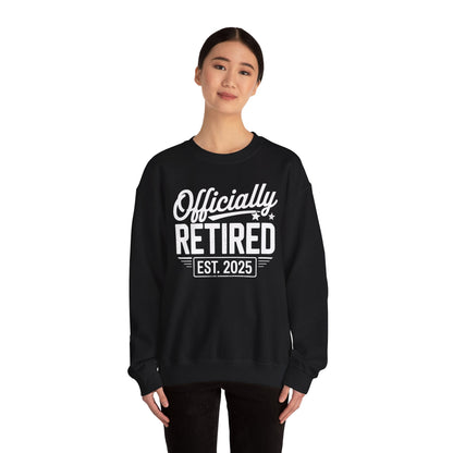 Funny Retirement 2025 Officially Retired Vintage Humor Sweatshirt